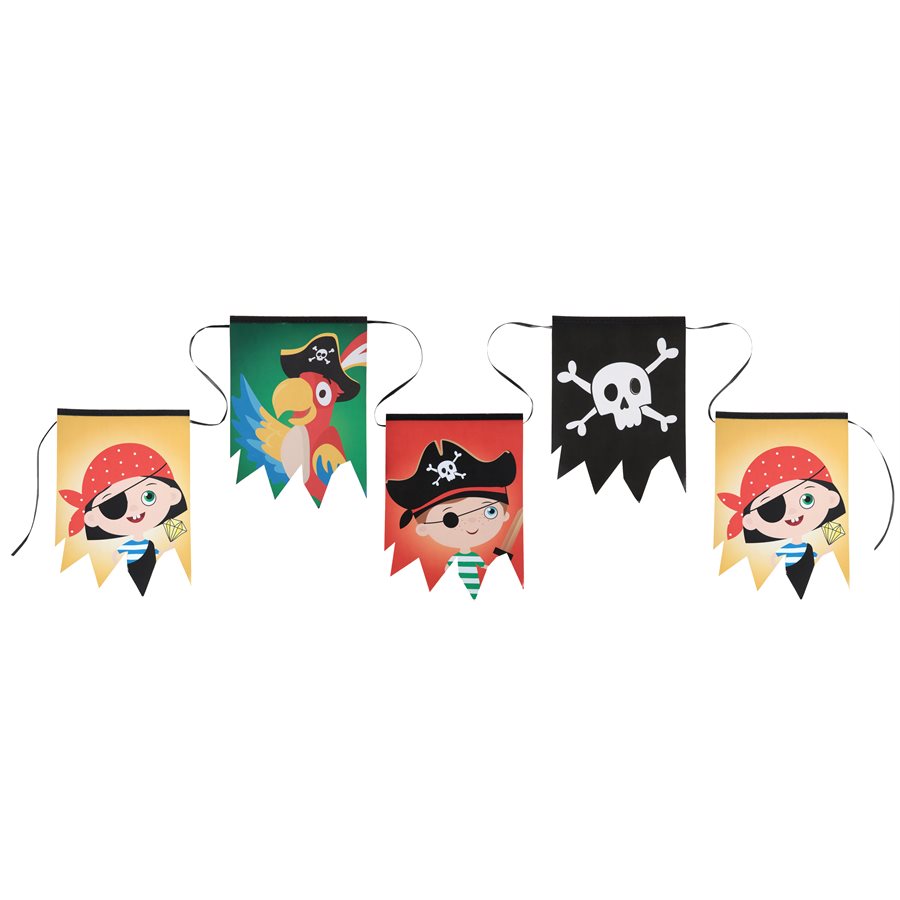 Pirates Birthday Banner Pack, Colorful Party Decor, Easy Style