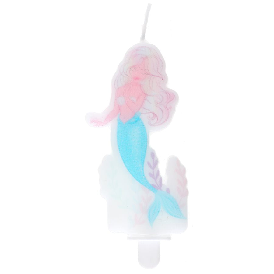 Mermaid Iridescent Birthday Candle | Magical Party Cake Decor