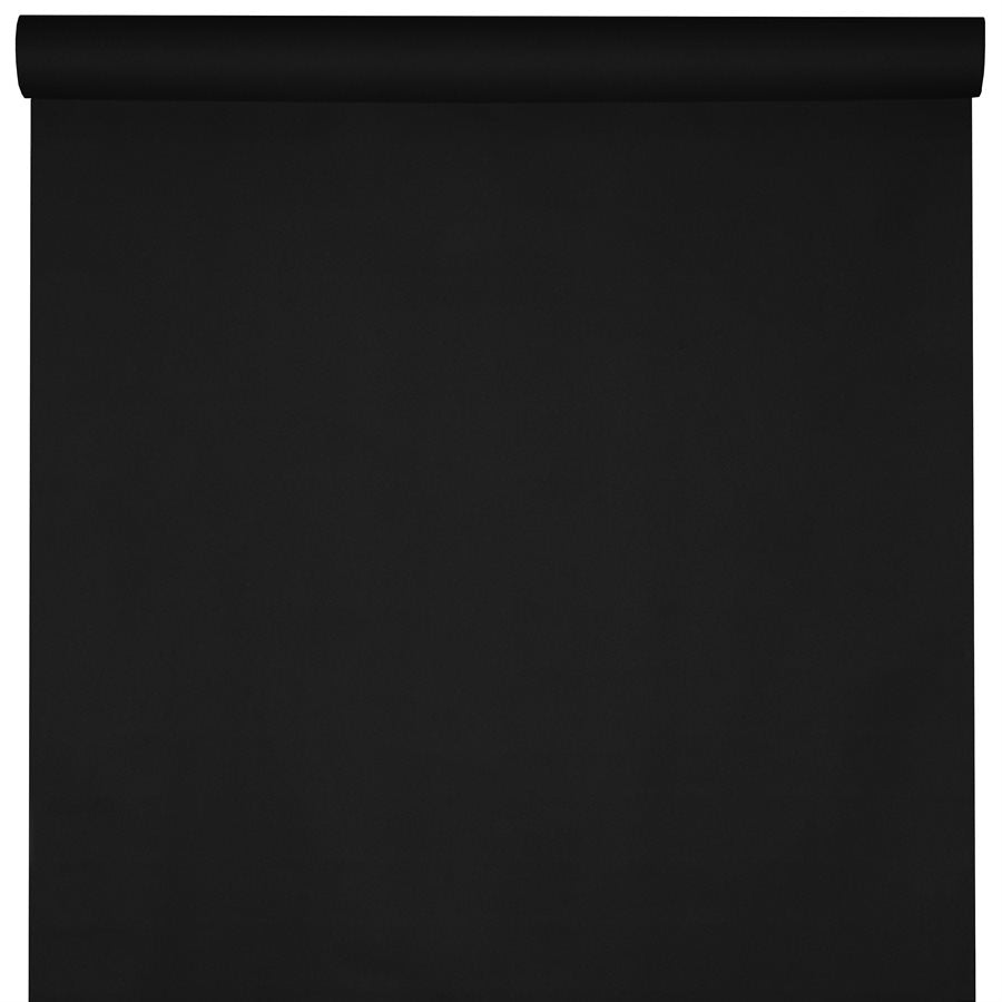 Harmony Black Tablecloth Roll, Cut-to-Size for Birthday Parties