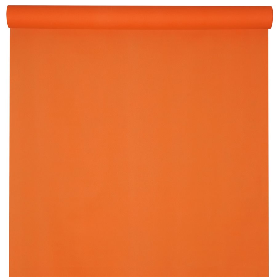 Harmony Orange Tablecloth Roll, Cut-to-Length Party Tablecover