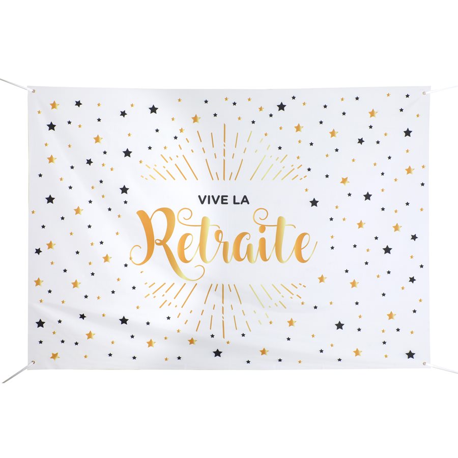 Retirement Backdrop White Party Decor Pack of 1 Easy Event Setup