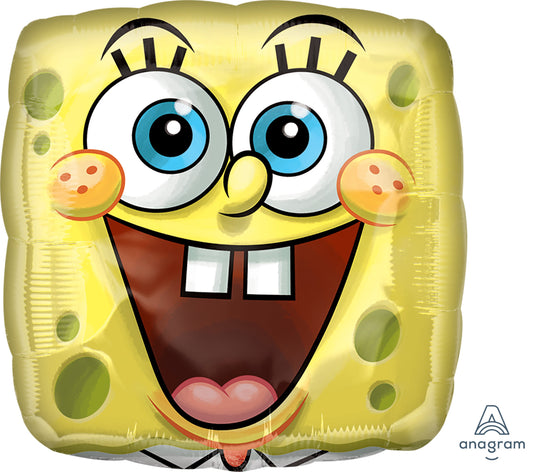 Ballon Mylar Visage SpongeBob - Décor de Fête d'Anniversaire Éblouissant, Flottaison Supérieure