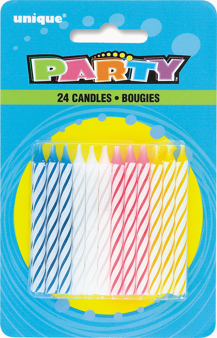 Rainbow Candles Pack of 24 – Perfect for Birthday Celebrations! Easy Setup, Affordable Pricing, and Coordinated Themes Make Party Planning a Breeze! Ideal Party Supplies for Memorable Events!