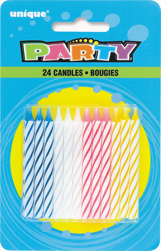 Rainbow Candles Pack of 24 – Perfect for Birthday Celebrations! Easy Setup, Affordable Pricing, and Coordinated Themes Make Party Planning a Breeze! Ideal Party Supplies for Memorable Events!