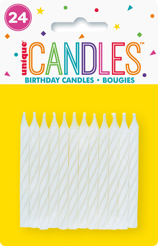 Solid White Birthday Candles - Affordable, Coordinated Party Essentials