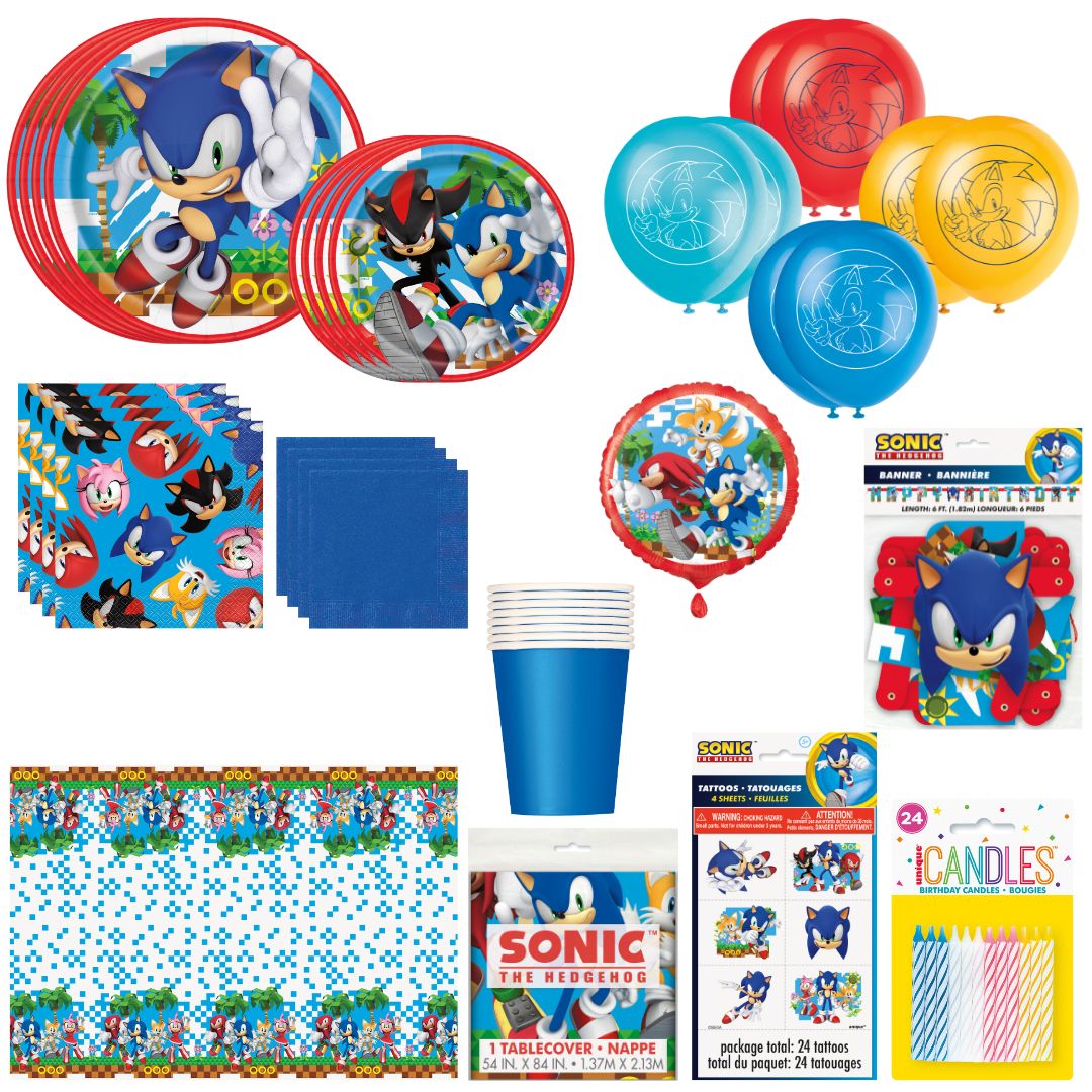 Sonic Party Supplies Bundle: Easy Planning for Unforgettable Fun!