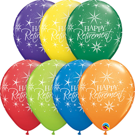 Retirement Celebration Latex Balloons Pack - Vibrant, Durable, & Eco-friendly Party Supplies