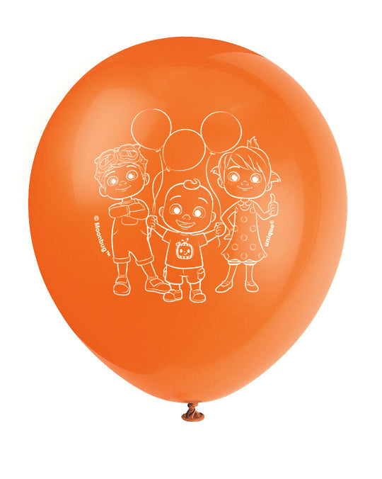 Ballons de fête CoComelon: Chantez & Célébrez! (Lot de 8)