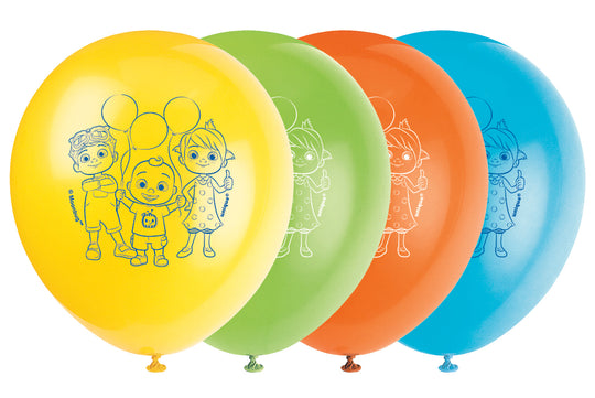 Ballons de fête CoComelon: Chantez & Célébrez! (Lot de 8)