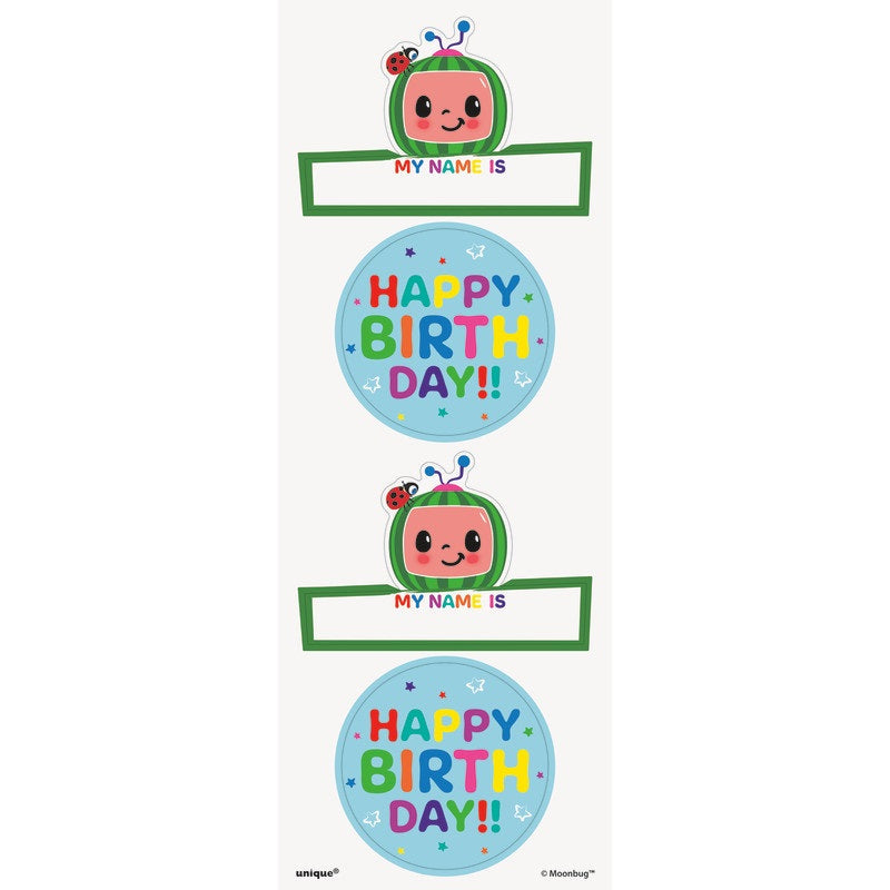 CocoMelon Party Bundle: Tablecloth & Stickers | Effortless Fun!