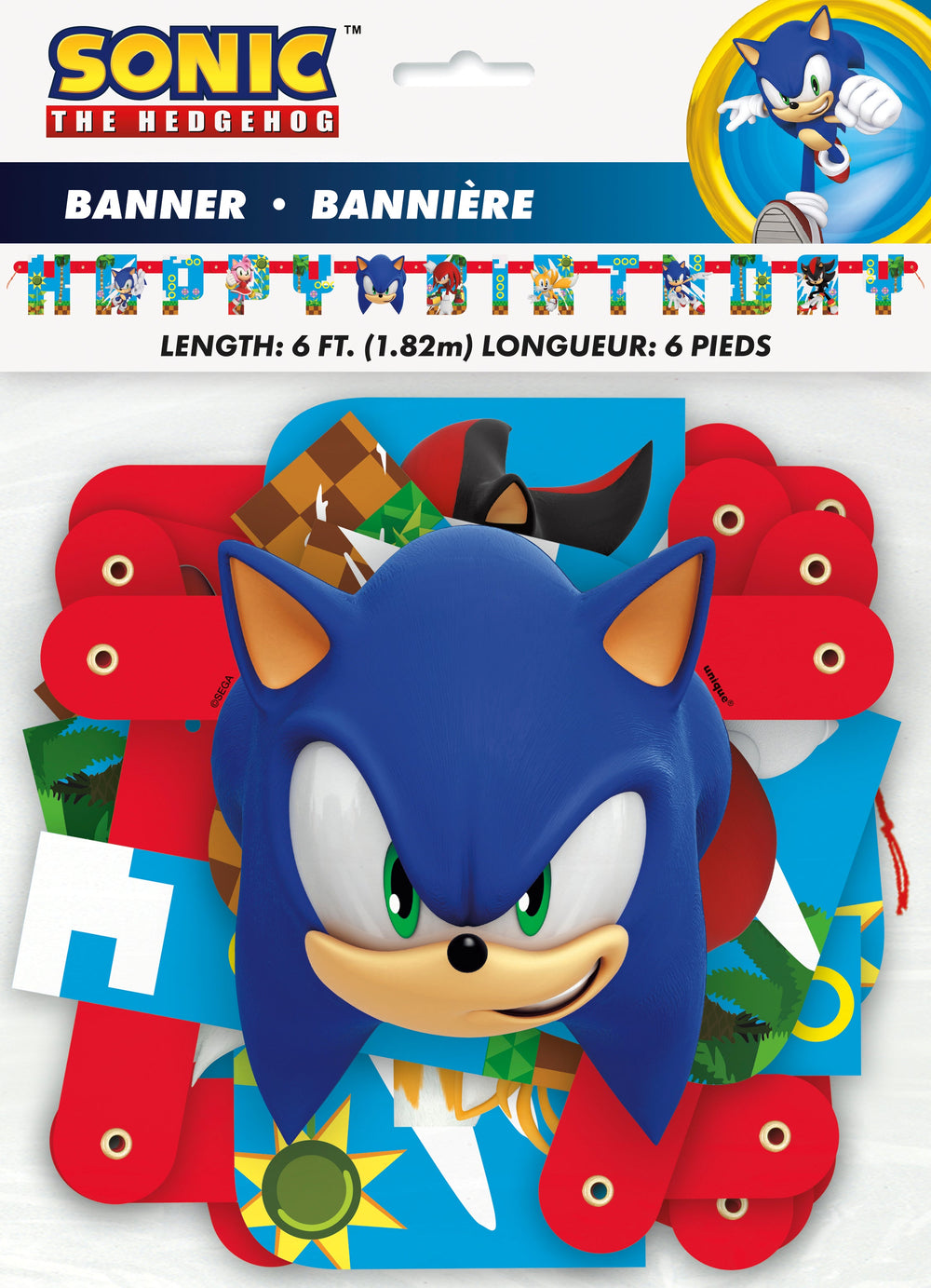 Affordable Sonic-Themed Banner - Easy Setup for Memorable Birthday Parties