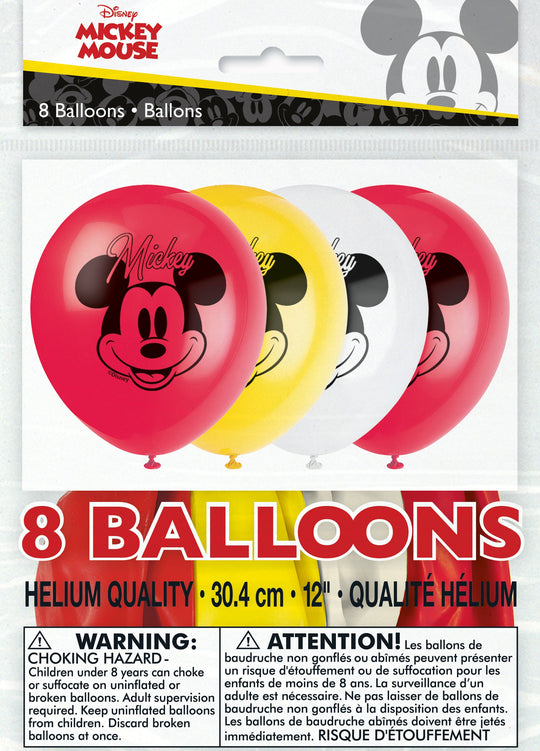 Mickey Mouse Latex Balloons (8) - Unleash the Magic of Mickey!