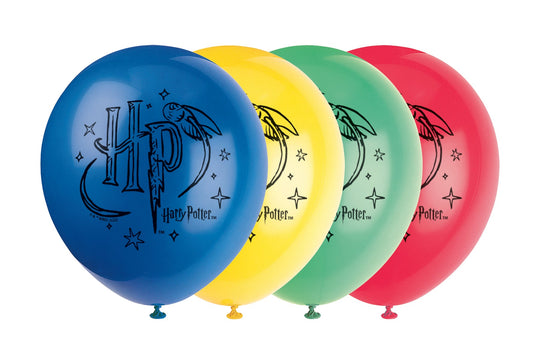 Harry Potter Party Balloons Pack of 8 - Easy Setup, Coordinated Theme for Birthdays & Anniversaries - Affordable, Fun Party Supplies for Magical Celebrations!