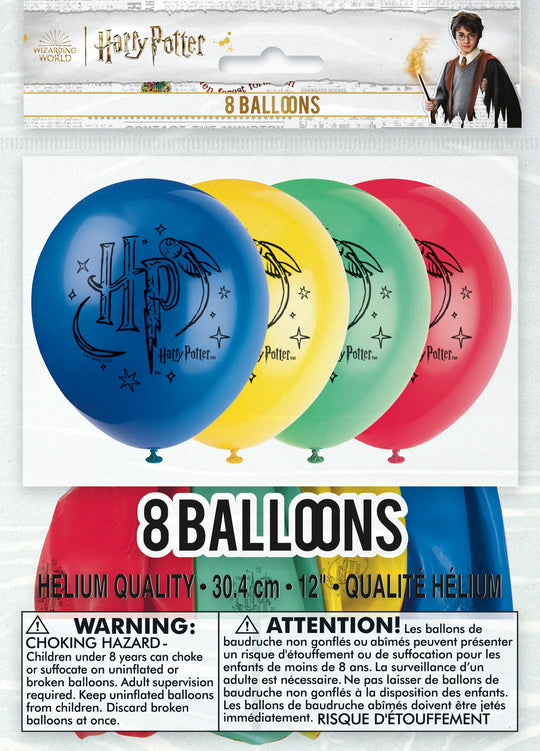 Harry Potter Party Balloons Pack of 8 - Easy Setup, Coordinated Theme for Birthdays & Anniversaries - Affordable, Fun Party Supplies for Magical Celebrations!