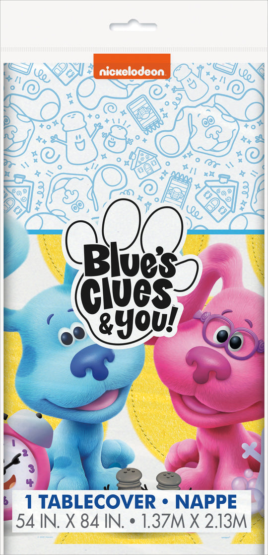 Playful Paws Blue's Clues Tablecover – Decipher the Party Clues with Blue!