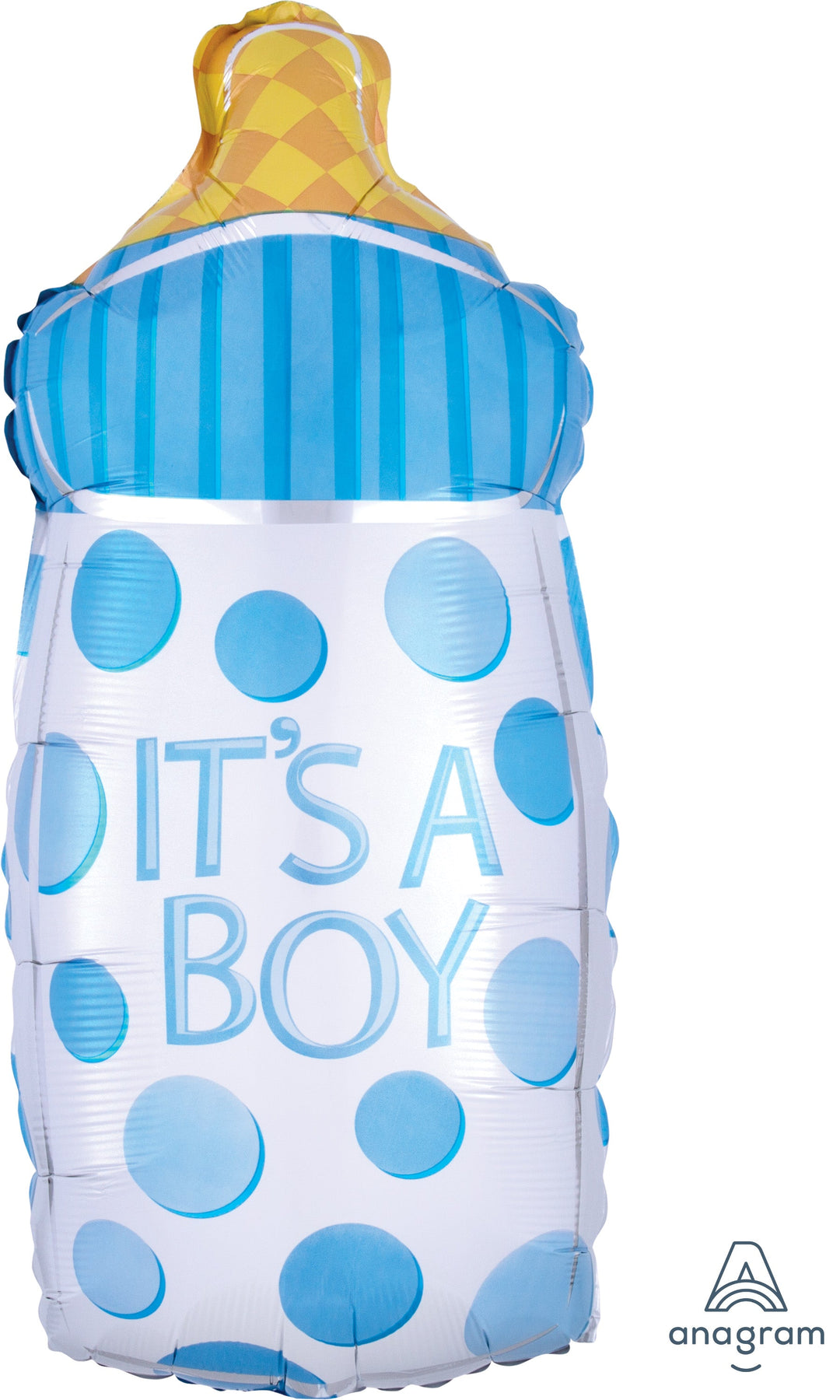 It's A Boy Baby Bottle Foil Balloon - Unisex Superior Float Party Supplies for Fun Birthdays