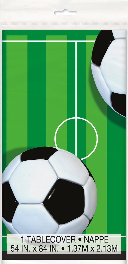 Score Big with Our Soccer-Themed Tablecloth: Easy Setup & Affordable Party Decor