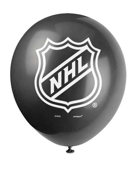 NHL Party Balloons: Unleash the Ice Arena Excitement! (Pack of 8)