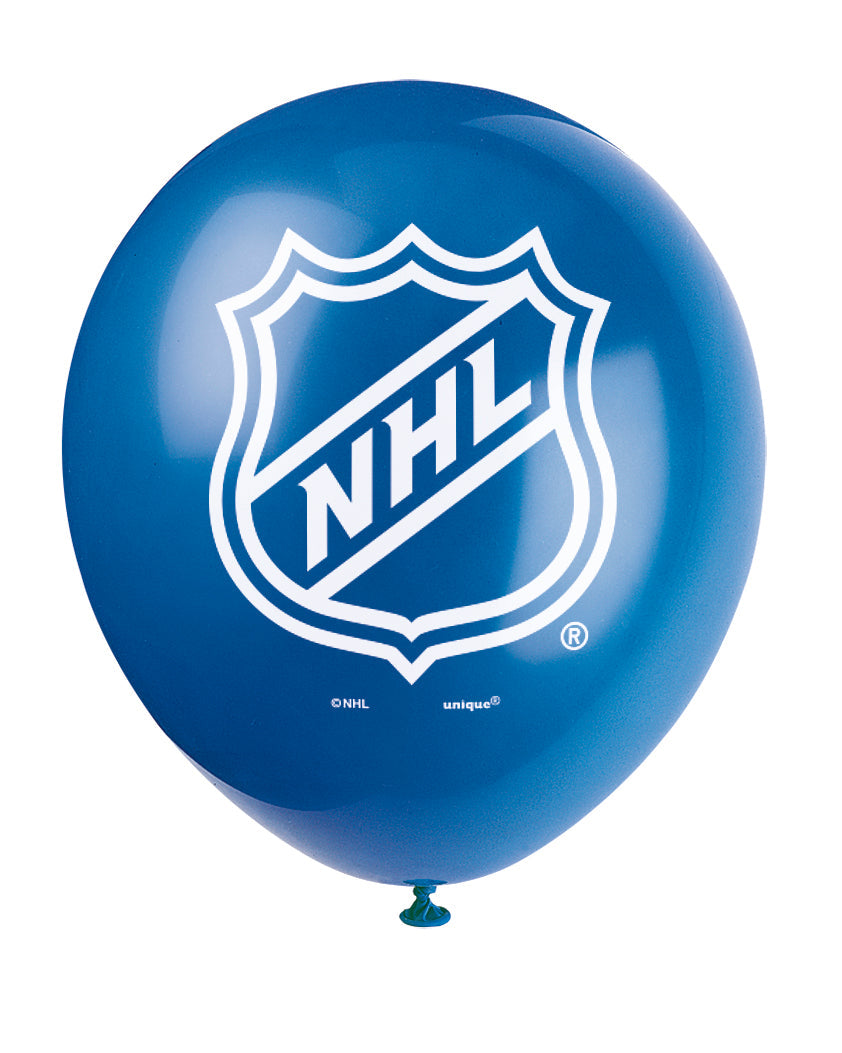 NHL Party Balloons: Unleash the Ice Arena Excitement! (Pack of 8)