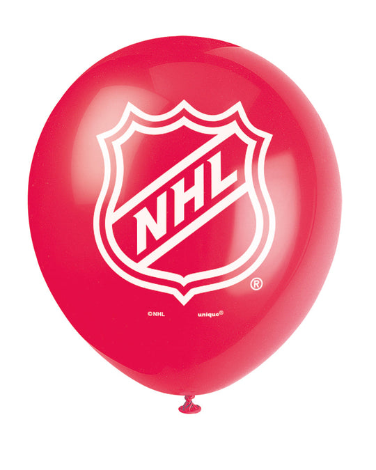 NHL Party Balloons: Unleash the Ice Arena Excitement! (Pack of 8)