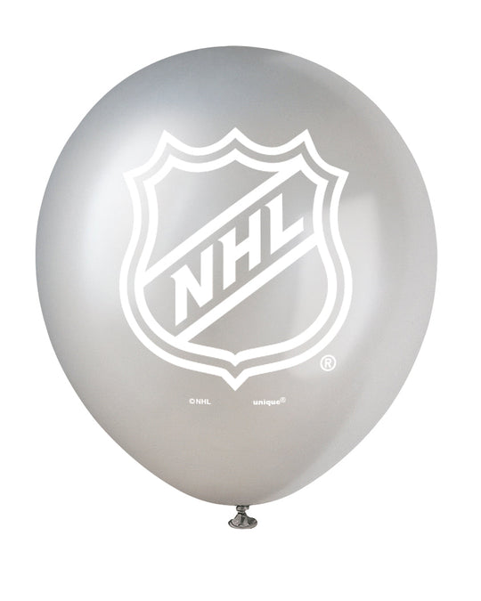 NHL Party Balloons: Unleash the Ice Arena Excitement! (Pack of 8)