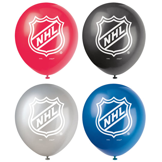 NHL Party Balloons: Unleash the Ice Arena Excitement! (Pack of 8)