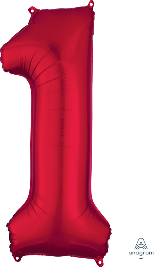 Superior Floating Red Foil Balloon - Ultimate Party Decor, Self Sealing, 34 inches