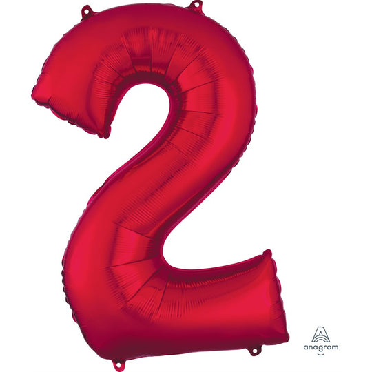 SuperShape Ballon Mylar Rouge de 86 cm - Décor de fête parfait avec une flottaison supérieure