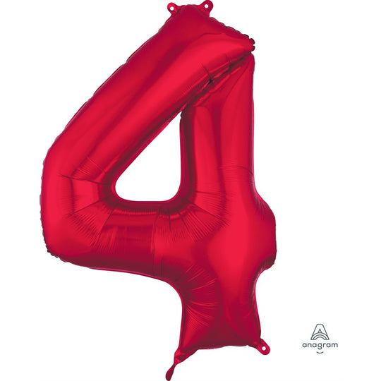 SuperShape 34" Red Foil Balloon - Perfect Birthday Party Decor with Superior Float Time