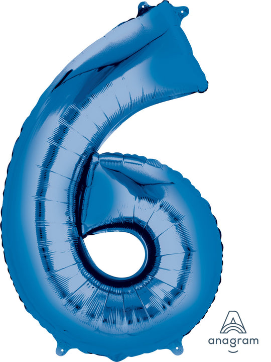 Deluxe Blue Foil Balloon - Superior Float for Birthday Extravaganza 34" SuperShape