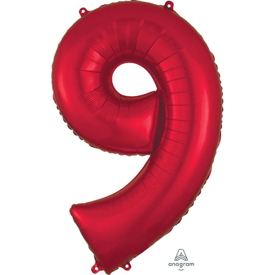 Supershape 34-inch Red Foil Balloon – Perfect for Birthday Decorations with Superior Float Time!