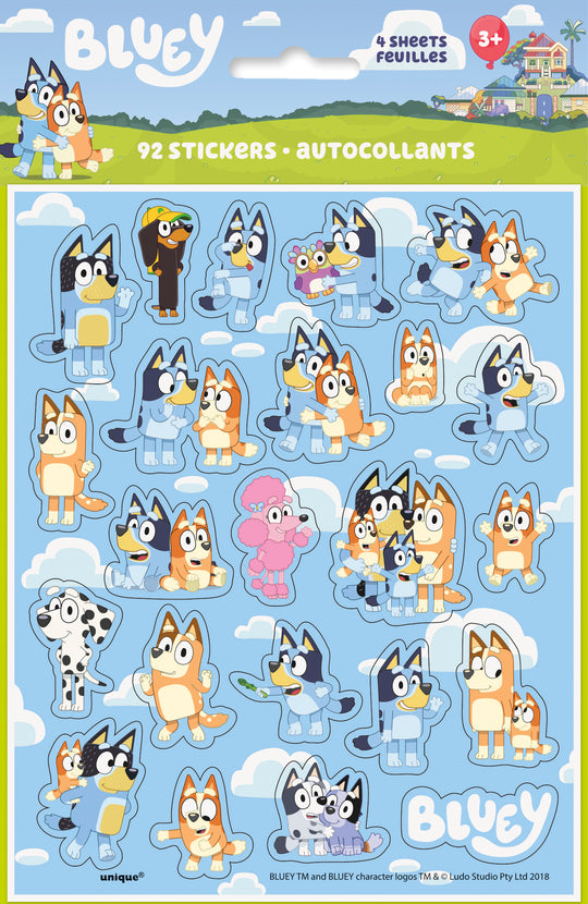 Bluey Party Bundle: Tablecloths & Stickers - Ultimate Celebration Fun!
