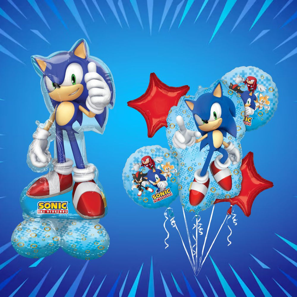 Sonic Party Bundle: 2 Foil Balloons - Unbeatable Fun Awaits!