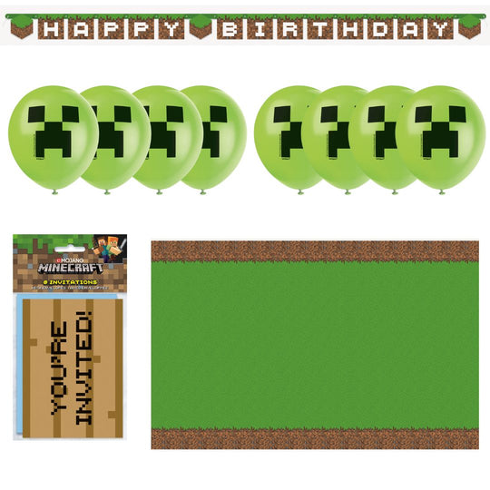 Ultimate Minecraft Party Bundle - All-in-One Fun for 8 Guests, Official Licensed!
