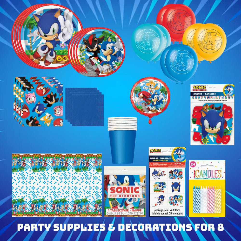 Sonic Party Supplies Bundle: Easy Planning for Unforgettable Fun!