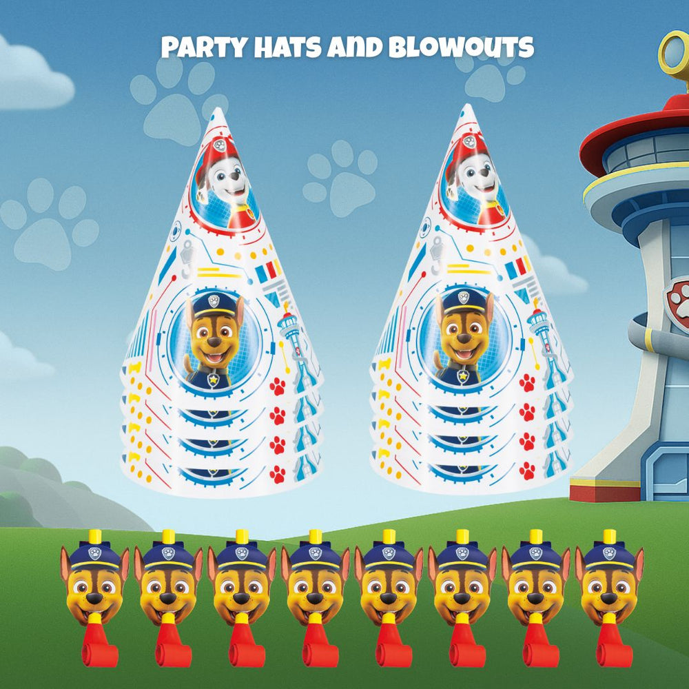 Paw Patrol Party Bundle: 8 Hats & Blowouts for Ultimate Fun!