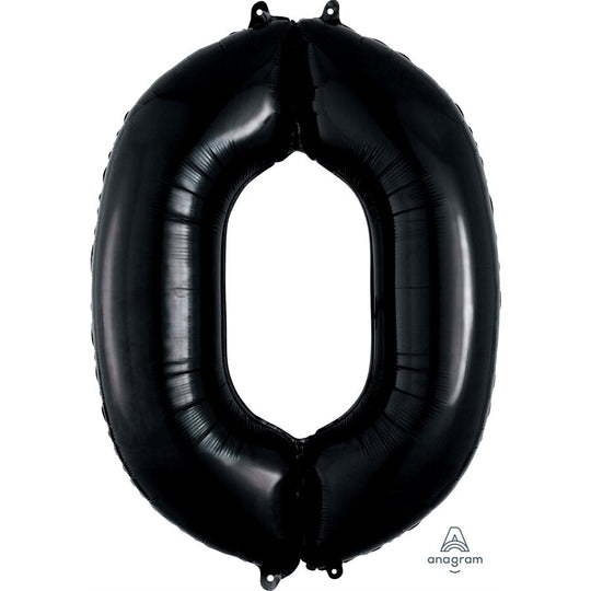 SuperShape Black Foil Balloon - 34in for Unforgettable Birthday Party Decorations