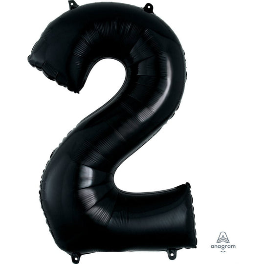 SuperShape Black Foil Balloon - Unforgettable Birthday Decor with Extended Float Time!