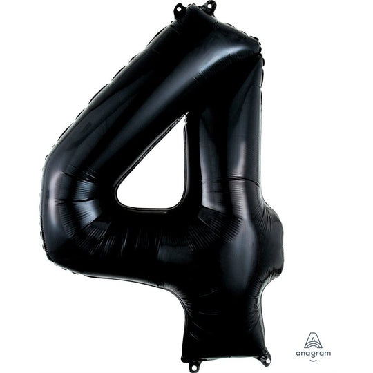Huge 34" Black Foil Balloon for Stunning Birthday Decorations- Superior Float Time