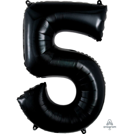 34" SuperShape Black Foil Balloon - Superior Float Time for Unforgettable Birthdays