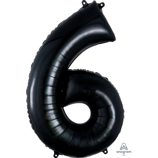 6 Black Foil Balloon - Superior Party Décor for Birthdays, Unbeatable Longevity!