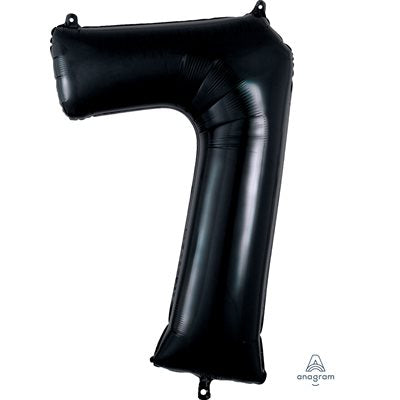 7 Noir SuperShape Ballon Mylar - Décor de Fête Supérieur avec Durée de Flottaison Prolongée!