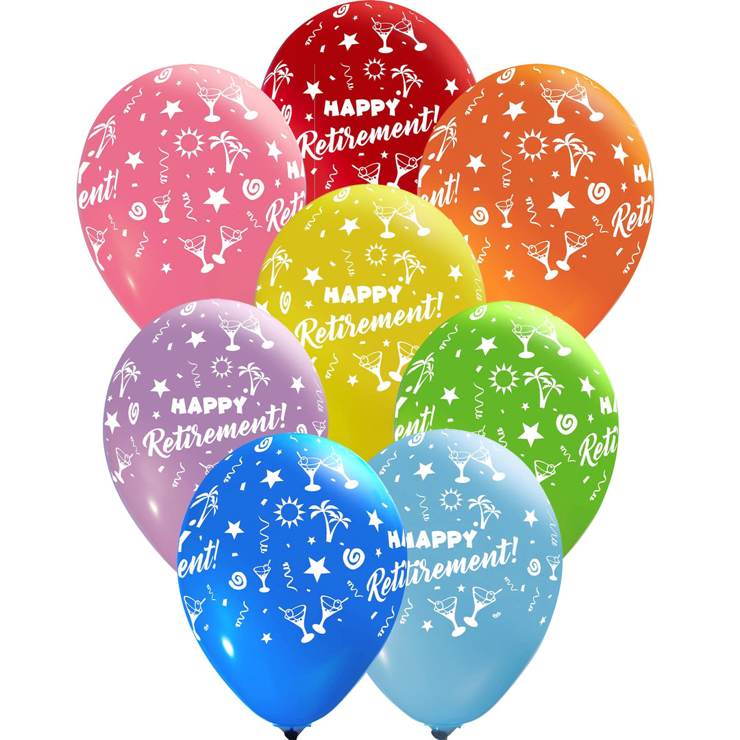 Brighten Your Celebration! Biodegradable Retirement Latex Balloons - 50 Pack