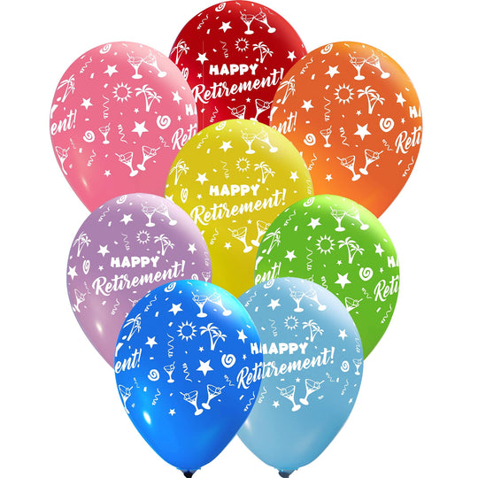 Brighten Your Celebration! Biodegradable Retirement Latex Balloons - 50 Pack