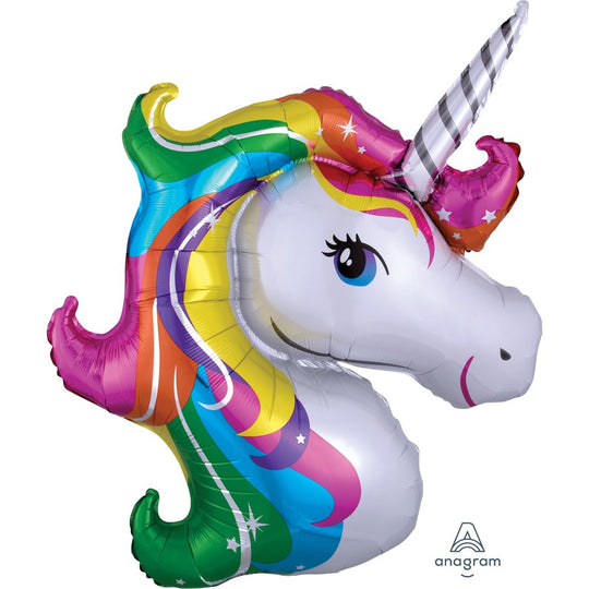 Magical Rainbow Unicorn Foil Balloon - Perfect Birthday Party Decoration with Longer Float Time!