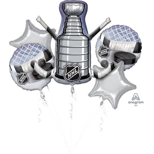 NHL Stanley Cup Themed Balloon Bouquet: Set of 5 Foil Balloons