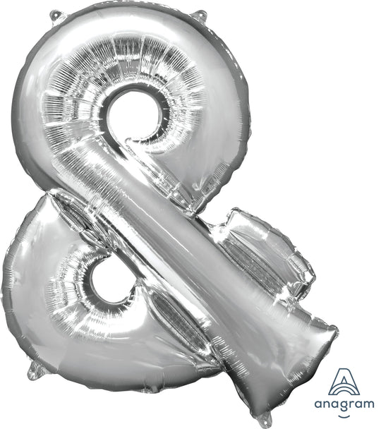 SuperShape Ballon Mylar Argent - Flottaison Supérieure - Décor Symbole Parfait de Fête