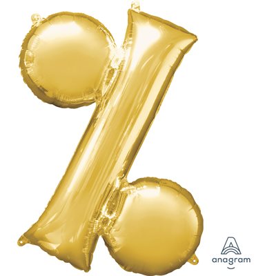 Dazzling Gold Foil Balloon - 34" Symbol Decoration for All Events - Superior Float Time