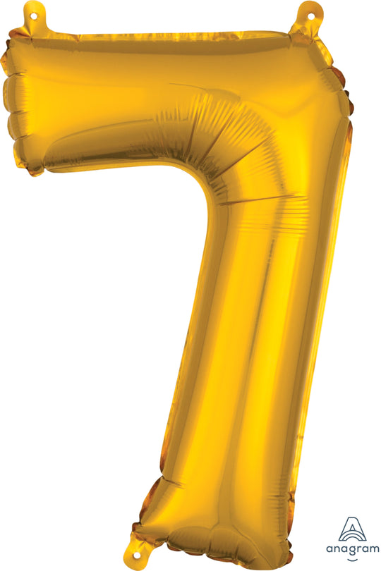 Premium Gold Foil Balloon - Perfect Party Decor, High Float Time, Self-Sealing, Number 7