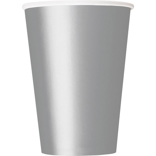 Shimmering Silver Paper Cups – Elegantly Affordable Party Essentials!